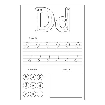 Handwriting Alphabet Letter Worksheets for Kindergarten & Garde 1