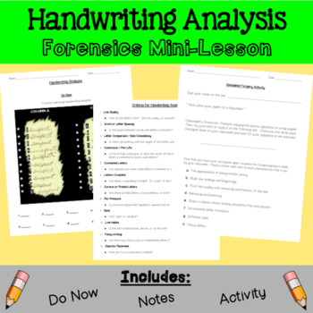 Preview of Handwriting Analysis: Forgery Mini-Lesson