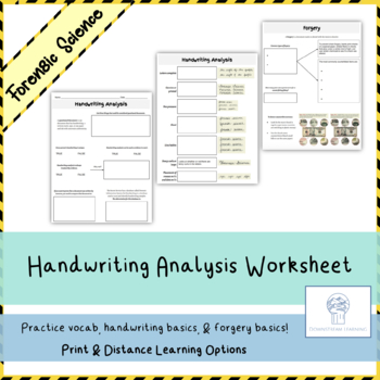 Preview of Handwriting Analysis Worksheet - Printable & Digital!