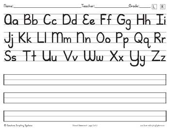 Handwriting Assessment by Sunshine Scripting Systems | TpT