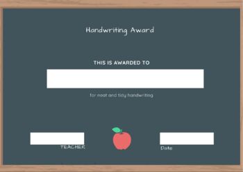 Preview of Handwriting Award