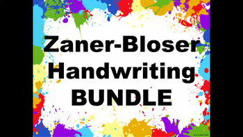 Preview of Handwriting BUNDLE - Zaner-Bloser Style