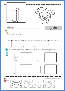 Handwriting - Beginning Sounds Cut & Paste {Lowercase Letters} by ...