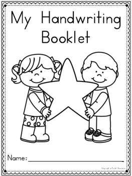 Preview of Handwriting Booklet in Zaner Bloser and D'Nealian for Preschool and Kindergarten