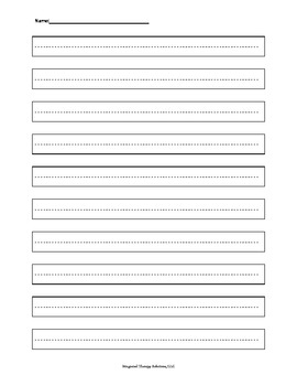 Preview of Handwriting Boundary Paper with dashed lines 1.5cm.