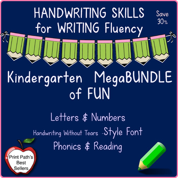 Handwriting Practice 3rd & 4th grade: Handwriting-Without-Tears STYLE FONT