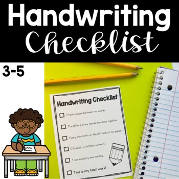 Preview of Handwriting Checklist | Digital & Printable