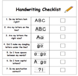 Handwriting Checklist