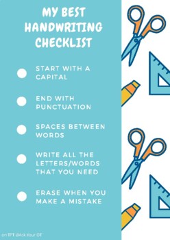 Preview of Handwriting Checklist