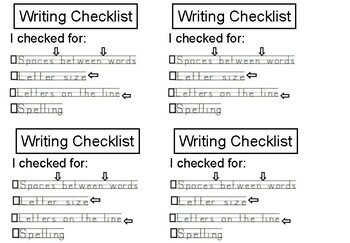 Preview of Handwriting Checklist