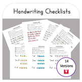 Handwriting Checklist- Adapted Writing Paper