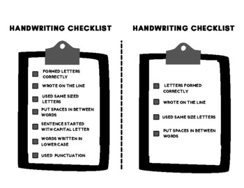 Preview of Occupational Therapy Handwriting Checklist Freebie