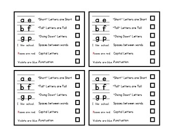 Preview of Handwriting Checklist | Occupational Therapy | Handwriting