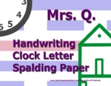 Handwriting Clock Letter Spalding Paper