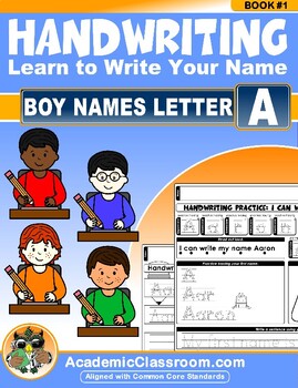 Handwriting Daily Practice: Learn To Write Your Name. Boy Names Beginning  With B