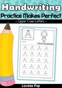 Free Handwriting Practice Pages Upper Case Letters By Lavinia Pop