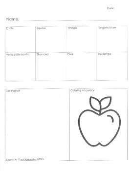 Preview of Handwriting Fine Motor Assessment Occupational Therapy Shapes & Cutting.