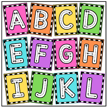 Tracing Alphabet Letters Formation Posters {Upper and Lowercase Letters}