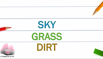 Preview of Handwriting Game - Sky, Grass, Dirt