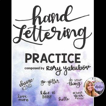 Preview of Handwriting - Hand Lettering Practice Book - Lowercase Letters and Word Samples!
