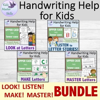 Preview of Handwriting Help for Kids Handwriting Program BUNDLE - Upper and Lowercase
