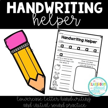 Preview of Handwriting Helper: Lowercase Letters {*NO PREP* Lowercase Handwriting Sheets}