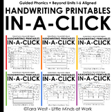 Handwriting In-a-Click Printables BUNDLE Phonics-Based SOR