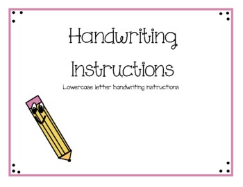 Preview of Handwriting Instructions
