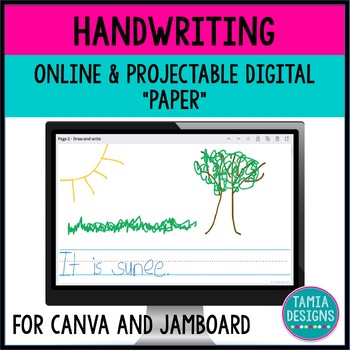 Preview of Projectable Handwriting templates for Canva and Jamboard
