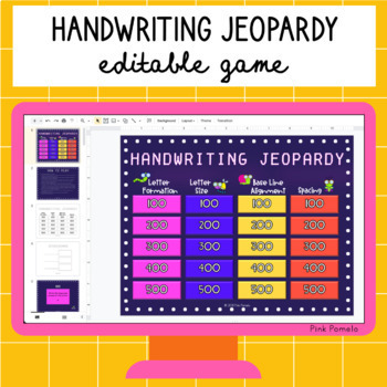 Preview of Handwriting Jeopardy Game