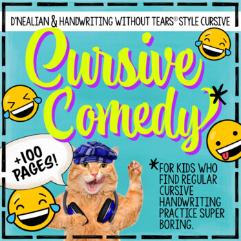 Preview of Handwriting Jokes Daily Cursive Practice Handwriting Practice Cursive Joke Book