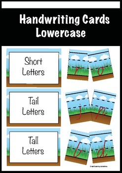Preview of Handwriting & Letter Formation Cards - Lower Case