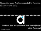 Handwriting Letter Formation Slide Show! Editable