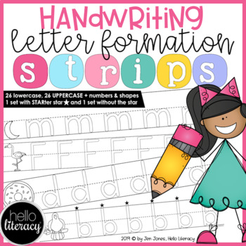 Preview of Handwriting Letter Formation Strips