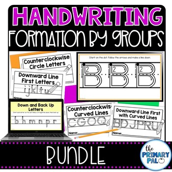 Preview of Handwriting & Letter Formation by Path of Motion Groups Bundle