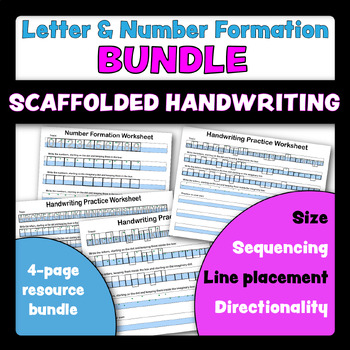 Preview of Handwriting Letter and Number Formation Bundle