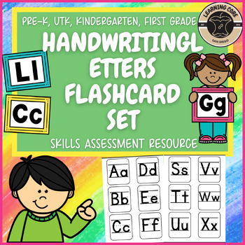 Preview of Handwriting Letters Flashcards PreK Kindergarten First TK UTK Special Education