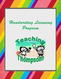 Handwriting Licensing Program - Print and Cursive practice