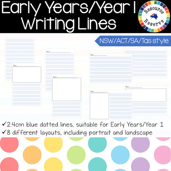 Preview of Handwriting Lines - Early Years/Foundation/Year 1 {NSW/ACT/SA/Tas style}