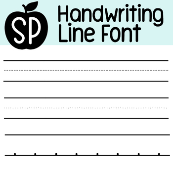 Preview of Handwriting Lines Font for Worksheet