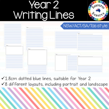 Preview of Handwriting Lines - Year 2 {NSW/ACT/SA/Tas style}