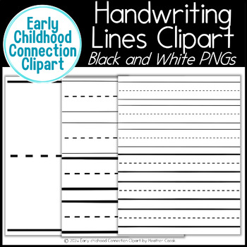 Preview of Handwriting Lines for Worksheets Clipart - PORTRAIT {Early Childhood Connection}