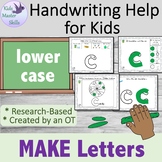 Handwriting Lower Case - Play-doh Mats - "MAKE LETTERS"