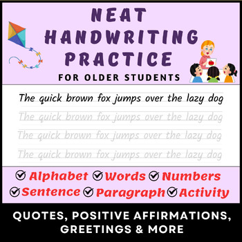 Preview of Handwriting - Make It Neat! Hand Writing Practice, Instruction, and Fluency
