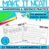Handwriting Practice Themed Handwriting and Sentences Endl