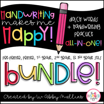 Preview of Handwriting and Sight Word Practice BUNDLE