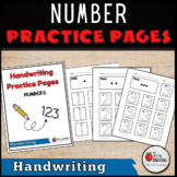 Handwriting Number Formation Practice Pages