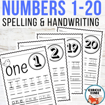 Preview of Number Tracing Worksheets 1-20, Counting & Handwriting Practice