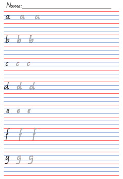 handwriting pack qld cursive letters year 2 lines by resource reserve