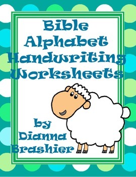 Preview of Alphabet Christian Theme Handwriting Worksheets